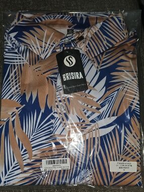 Brisira Tropical Print Golf Shirt